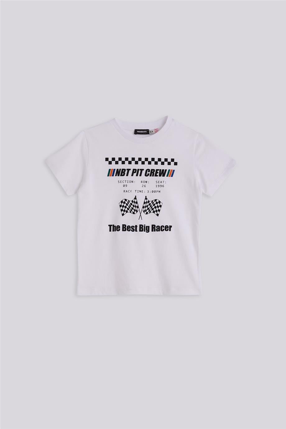 NBT Jeans Erkek Çocuk Beyaz Tişört görsel 5
