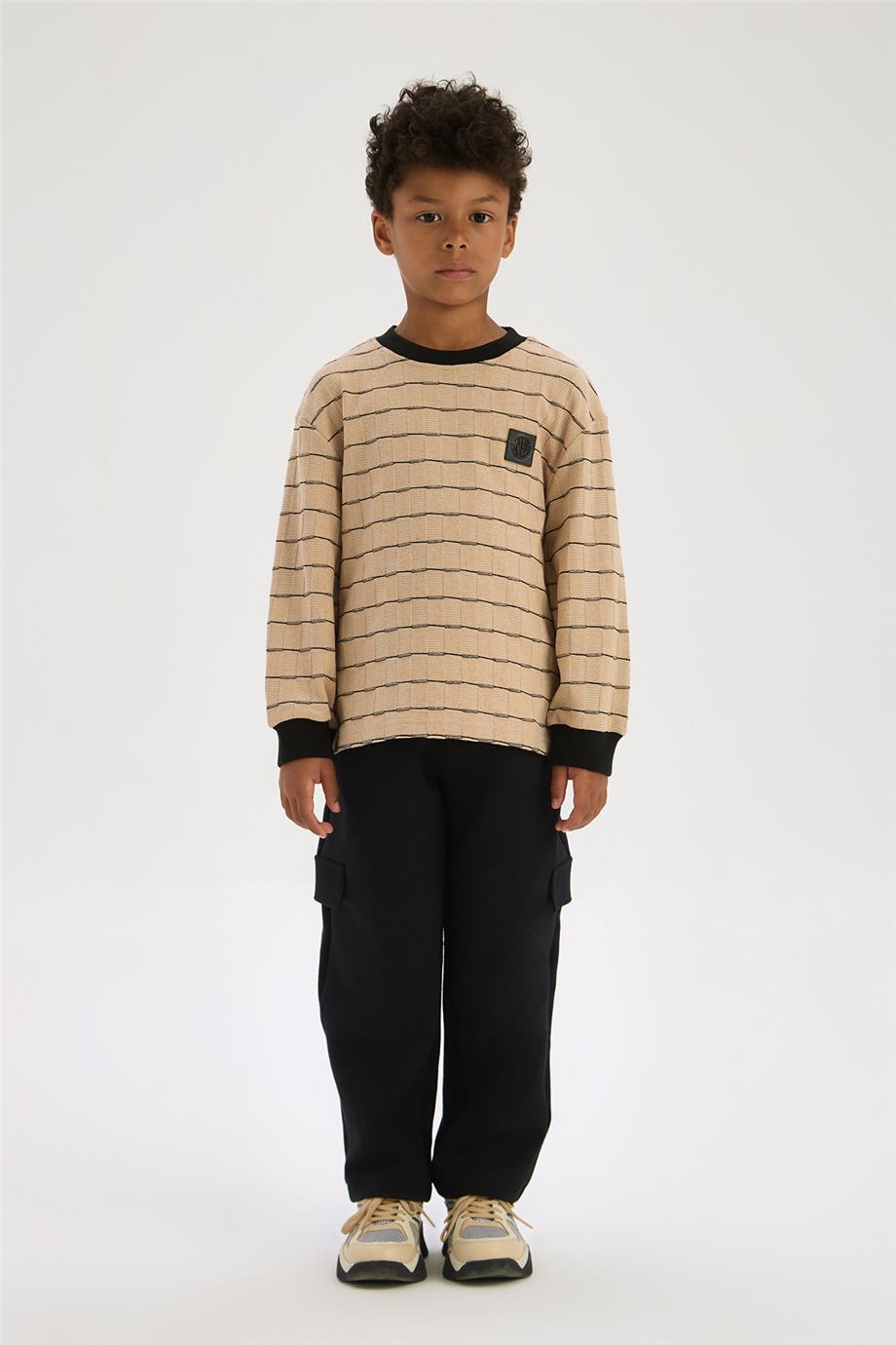 NBT Jeans Erkek Çocuk Çizgili Sweatshirt
