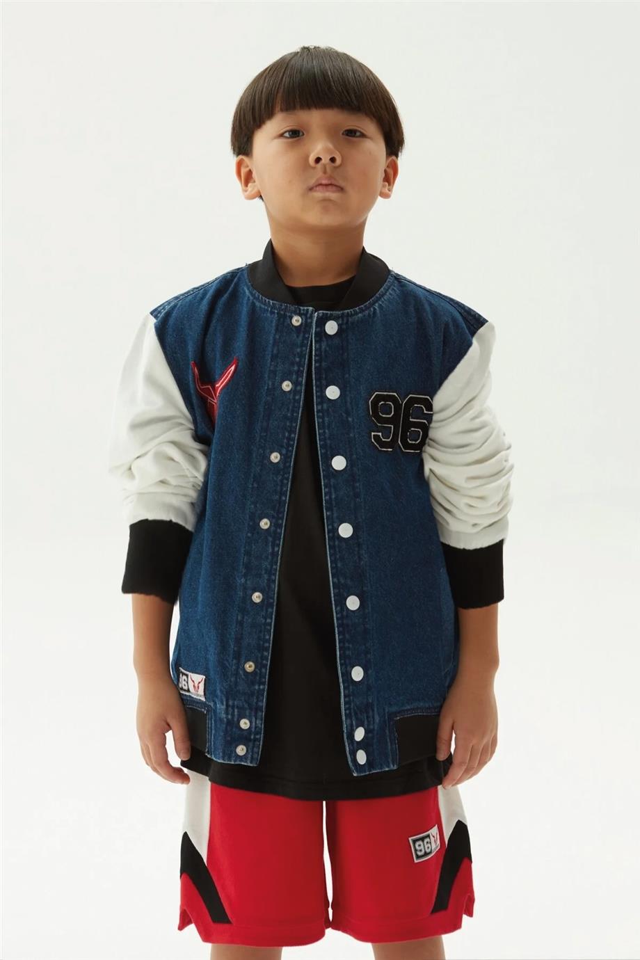 NBT Jeans Erkek Çocuk Denim Bomber Ceket görsel 2