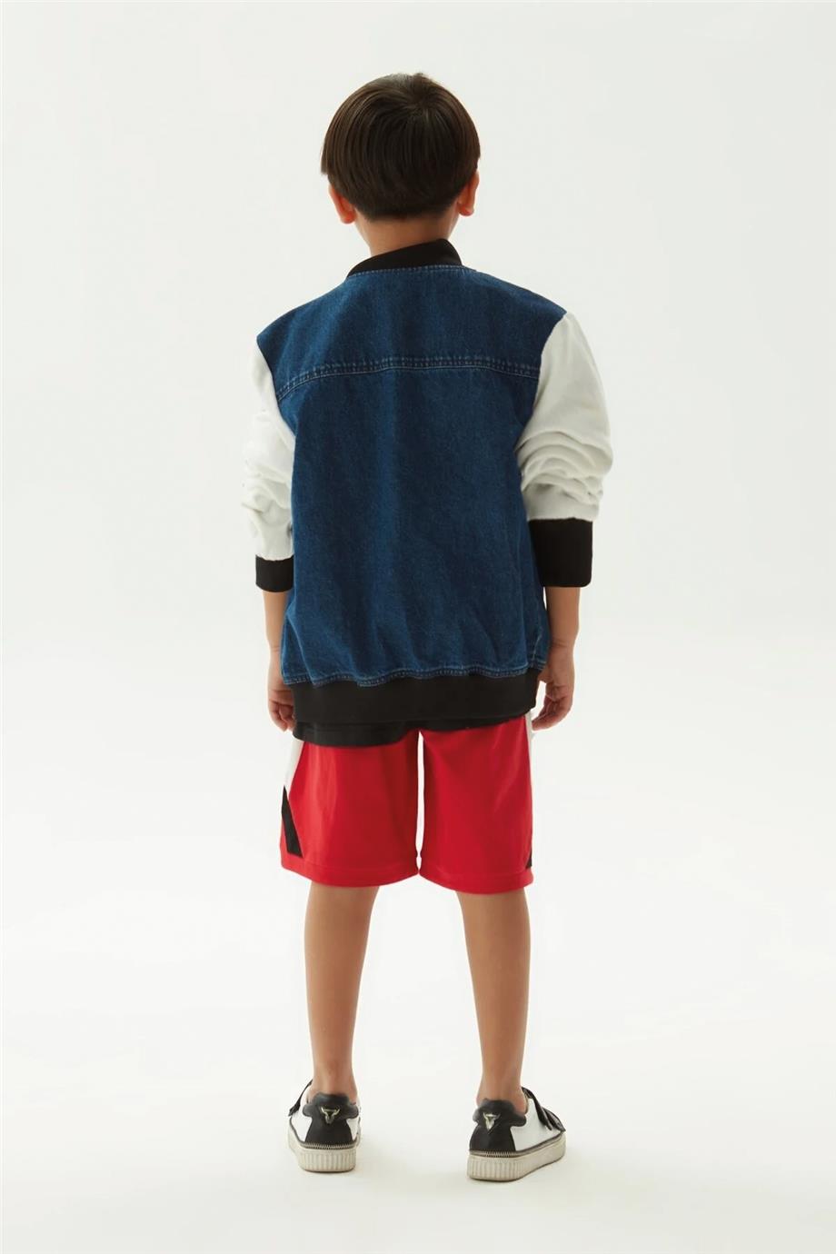 NBT Jeans Erkek Çocuk Denim Bomber Ceket görsel 4