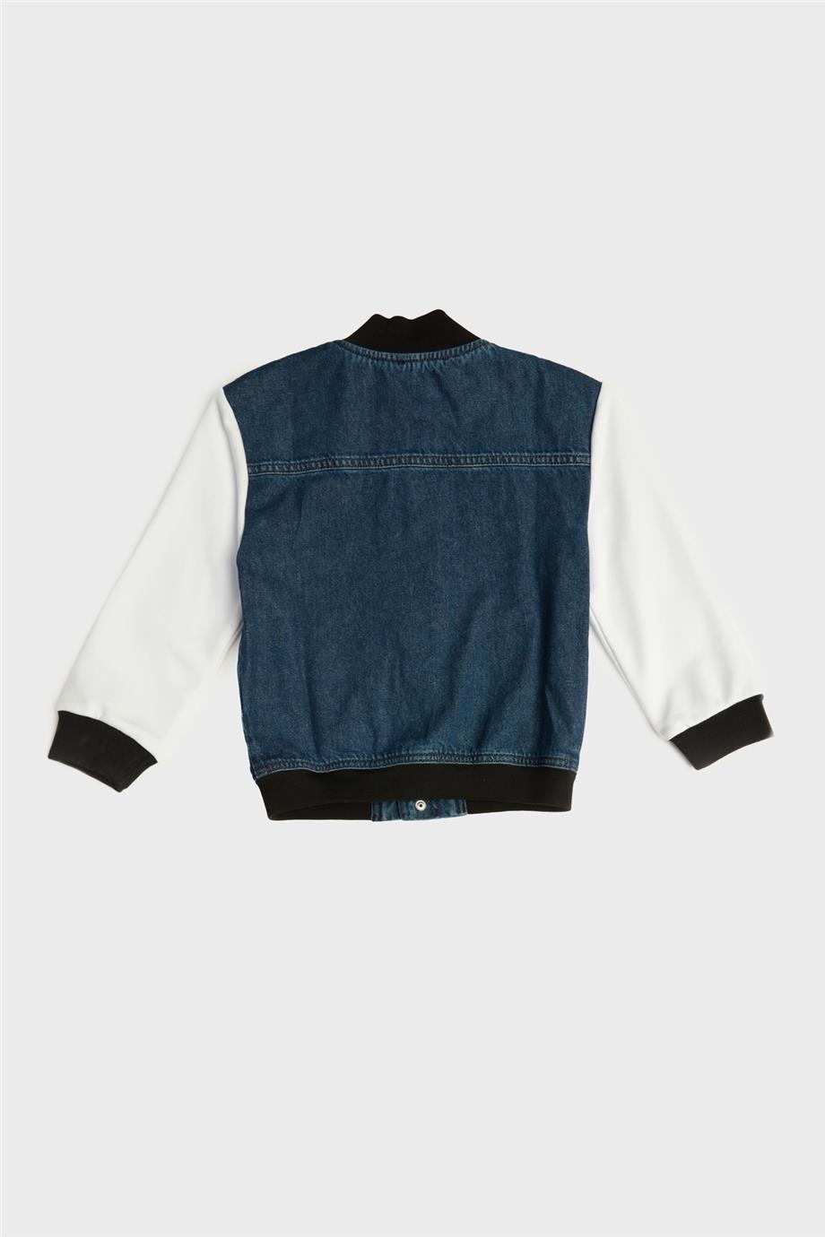 NBT Jeans Erkek Çocuk Denim Bomber Ceket görsel 6