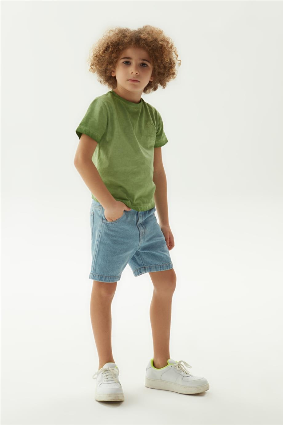 NBT Jeans Erkek Çocuk Açık Renk Denim Şort