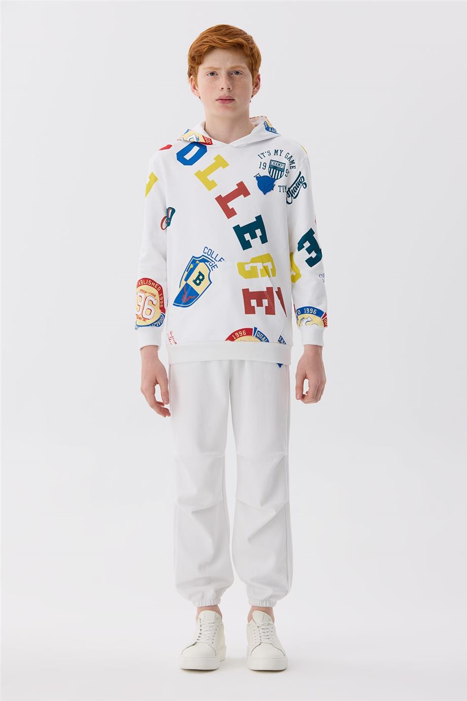 NBT Jeans Erkek Çocuk Renkli Desenli Sweatshirt