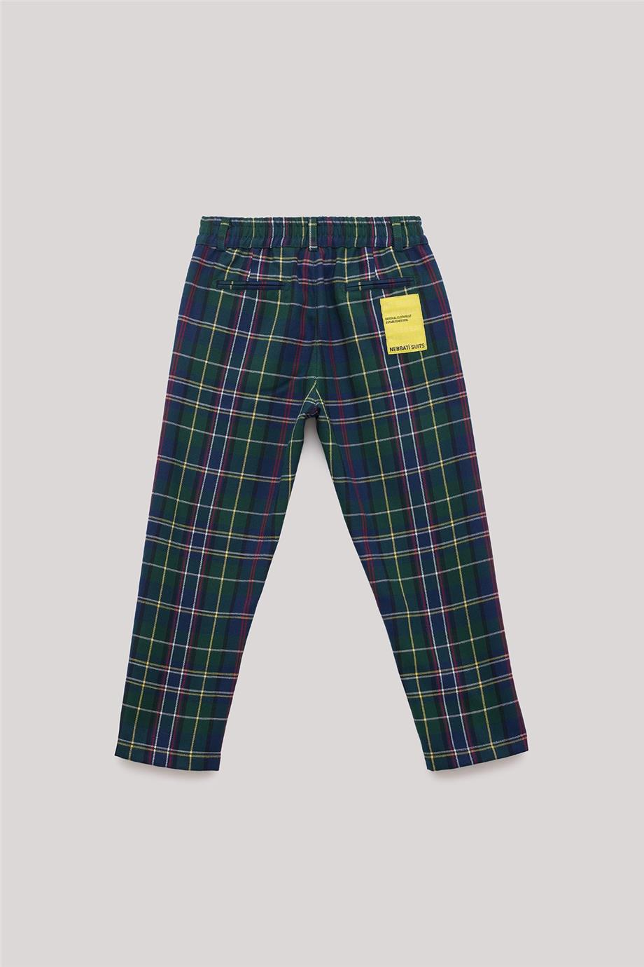 NBT Jeans Erkek Çocuk Ekose Desenli Pantolon görsel 6