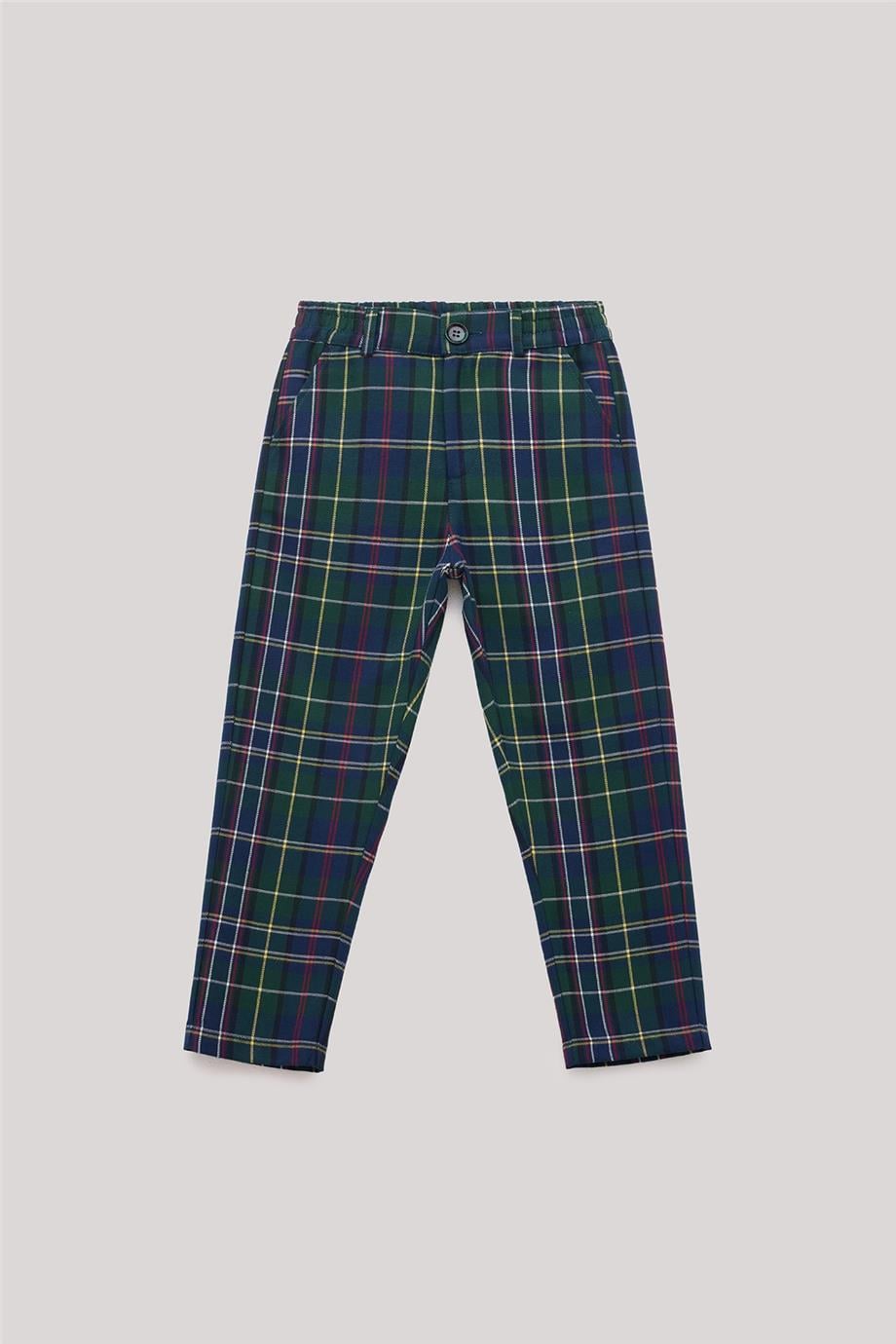 NBT Jeans Erkek Çocuk Ekose Desenli Pantolon görsel 5