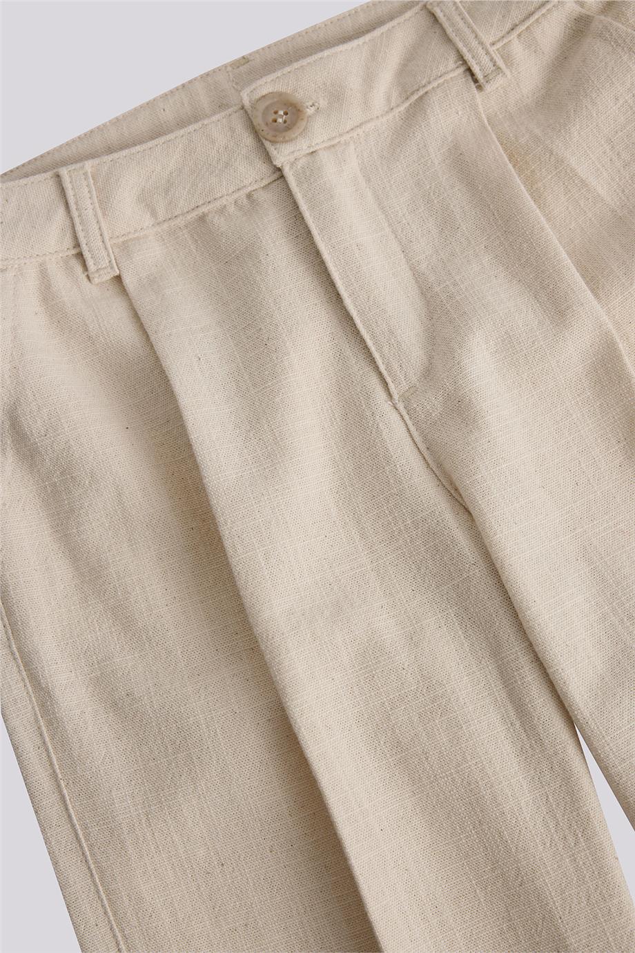 NBT Jeans Erkek Çocuk Ekru Pamuk Pantolon görsel 7