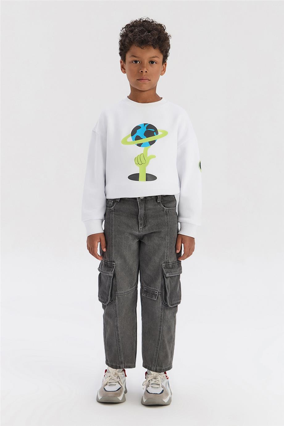 NBT Jeans Erkek Çocuk Gri Pantolon