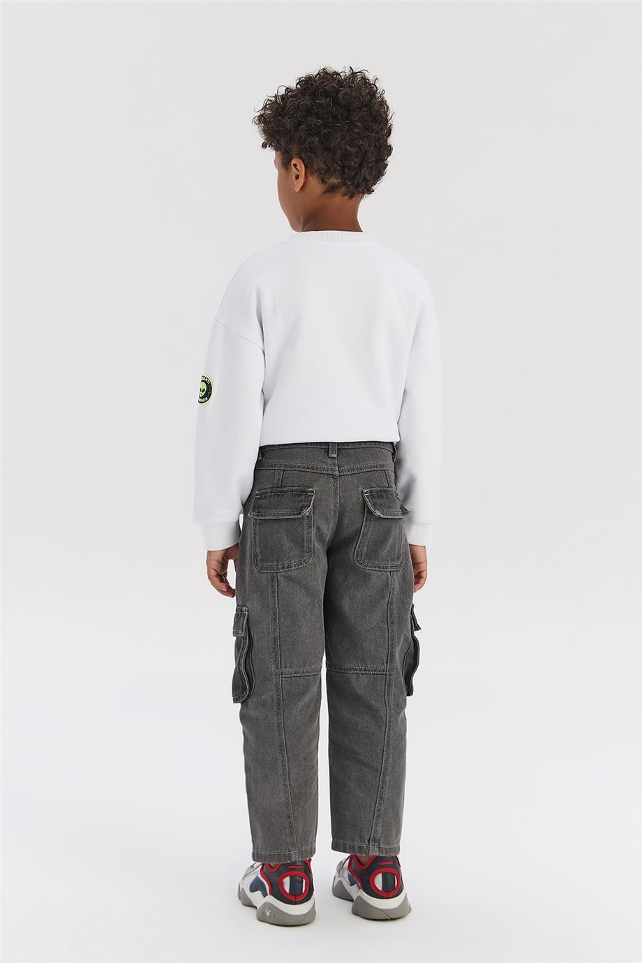 NBT Jeans Erkek Çocuk Gri Pantolon görsel 4
