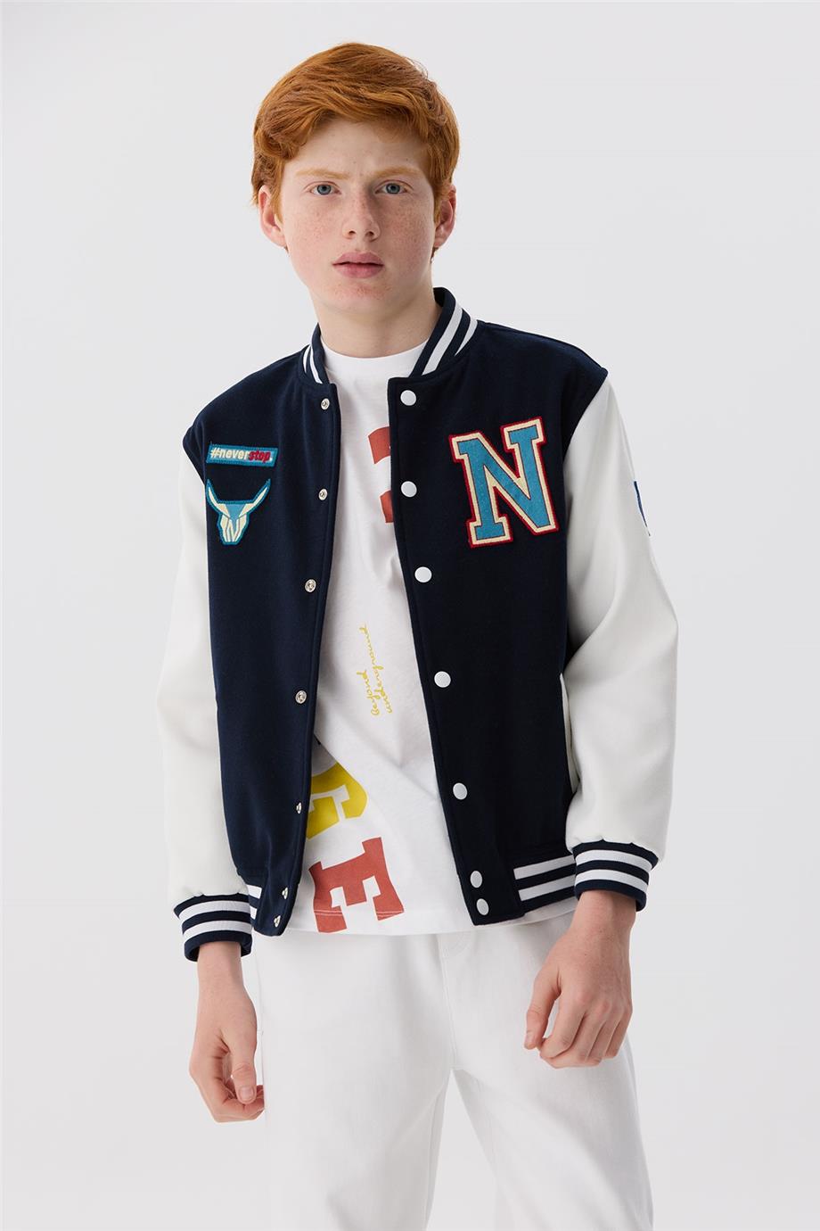 NBT Jeans Erkek Çocuk Saks Mont görsel 2