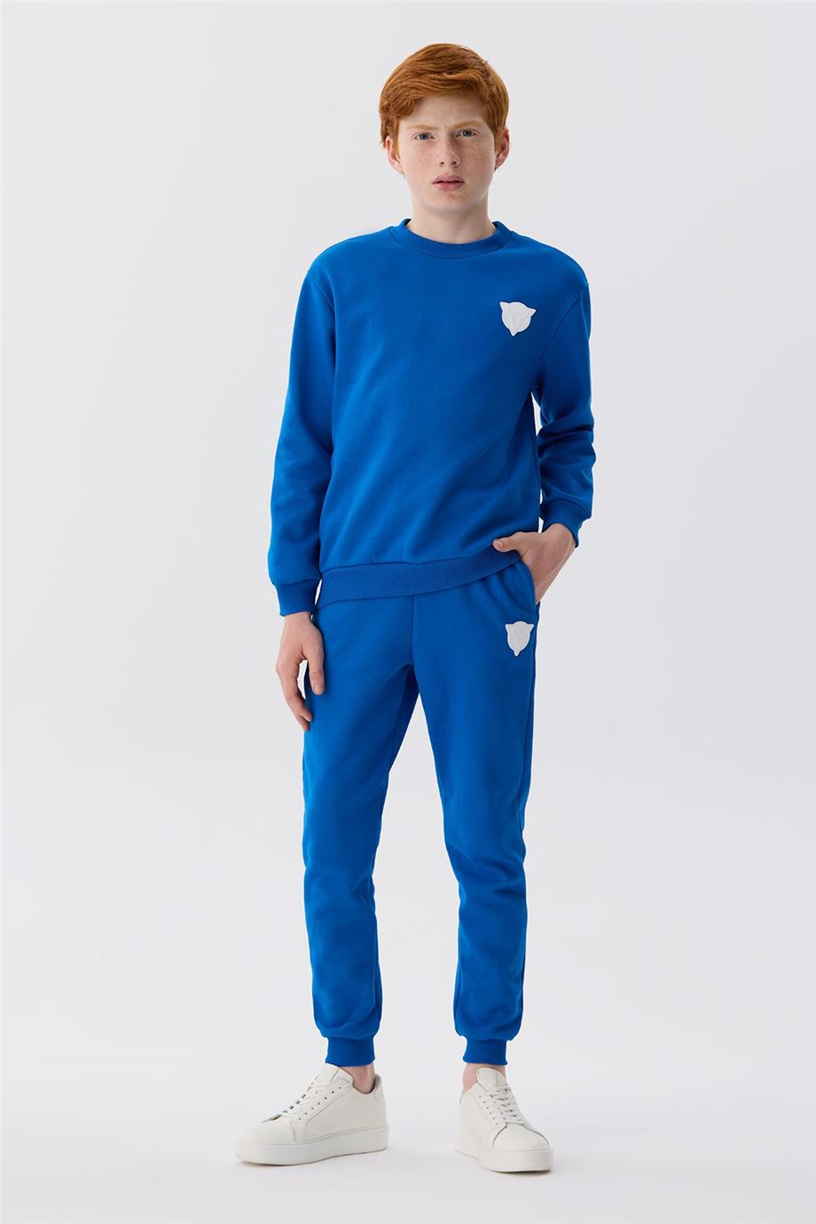 NBT Jeans Erkek Çocuk Saks Pamuk Sweatshirt