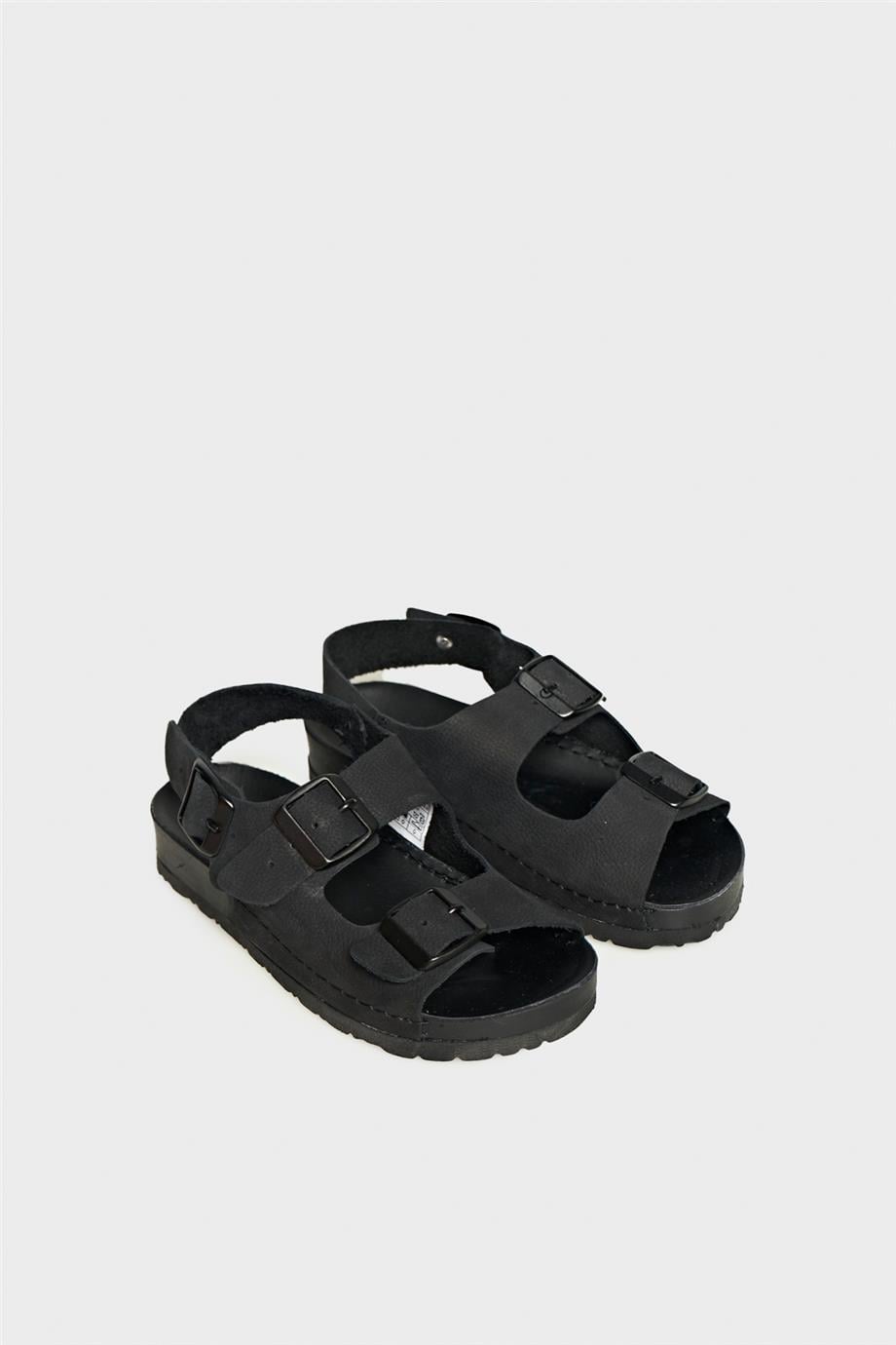NBT Jeans Erkek Çocuk Siyah Sandalet görsel 2