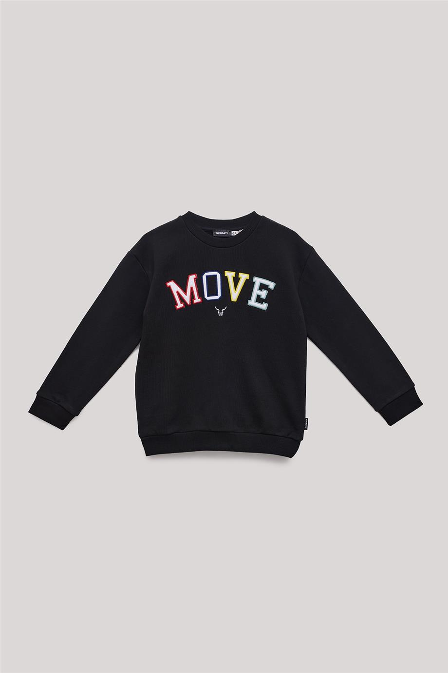 NBT Jeans Erkek Çocuk Move Siyah Sweatshirt görsel 5