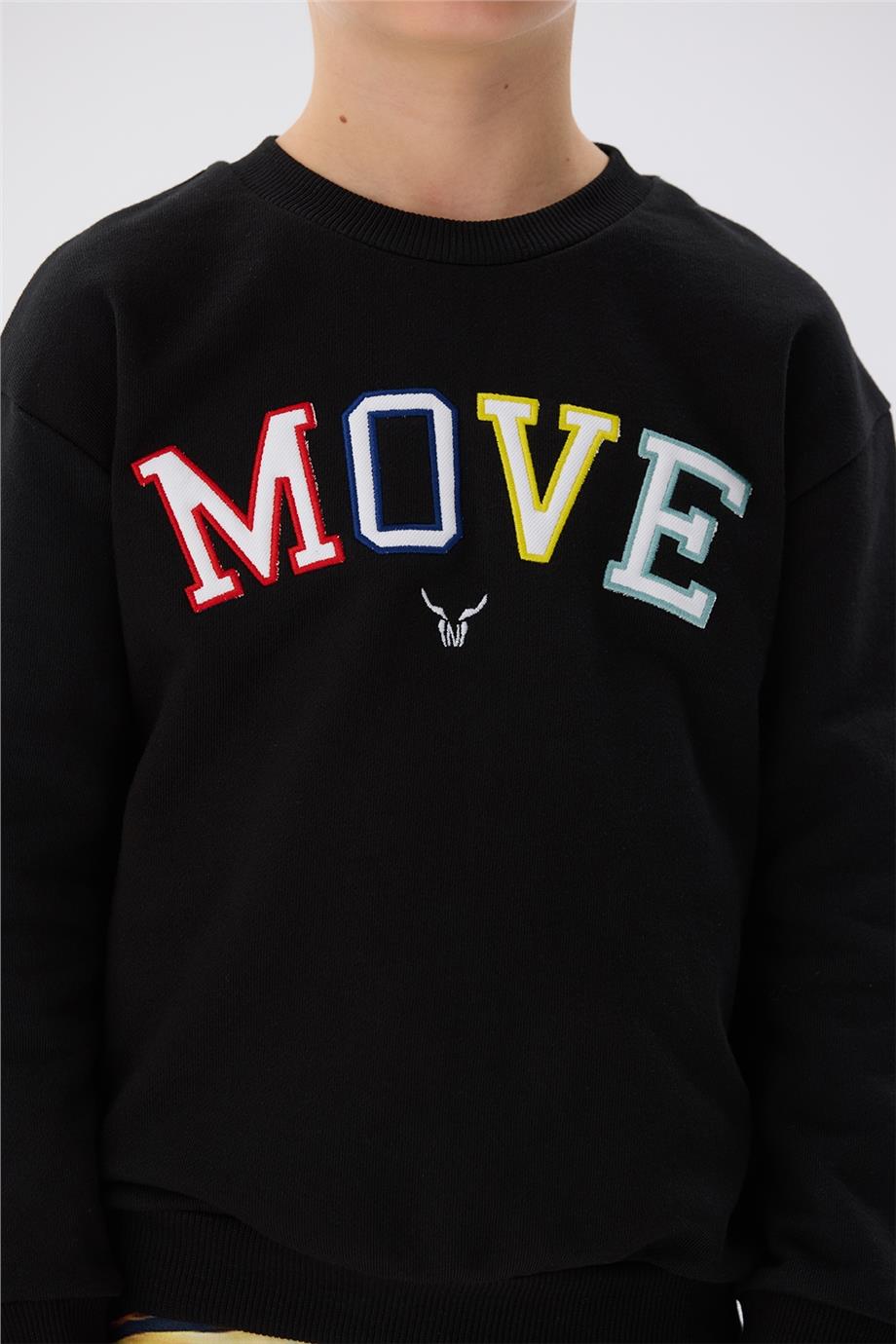 NBT Jeans Erkek Çocuk Move Siyah Sweatshirt görsel 3