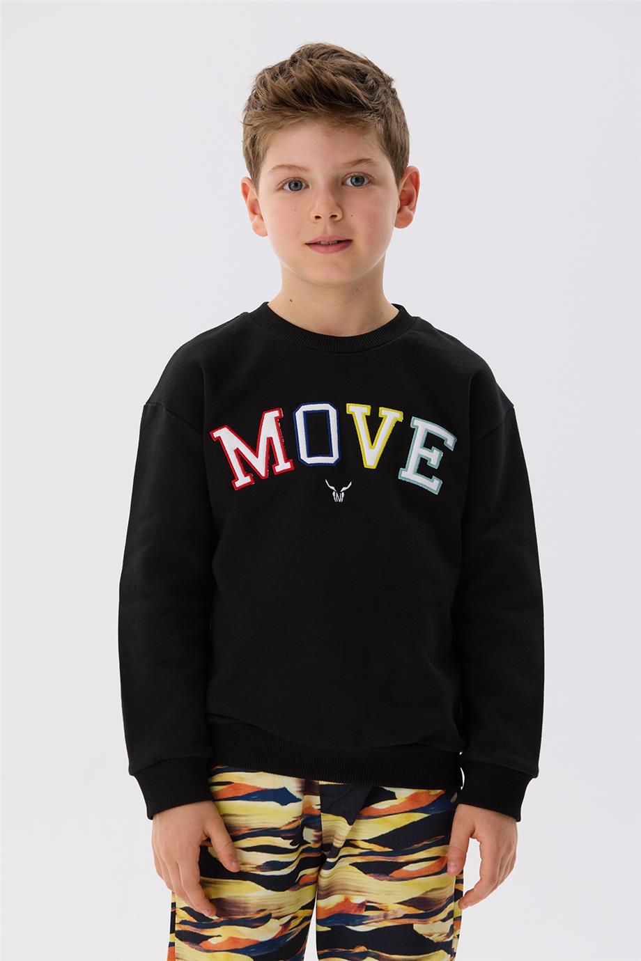 NBT Jeans Erkek Çocuk Move Siyah Sweatshirt görsel 2