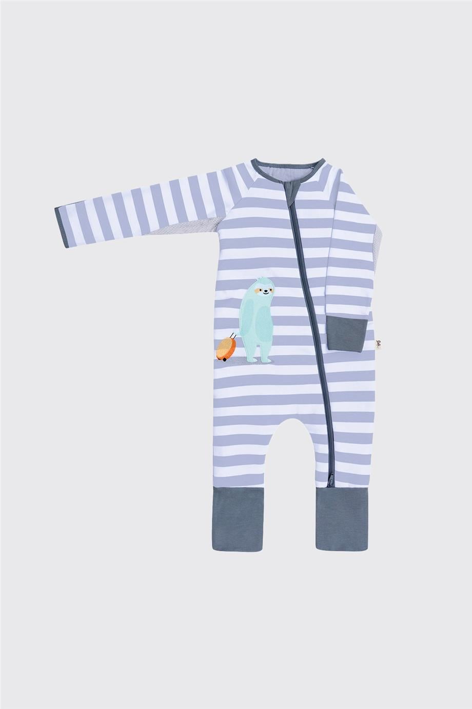 Owli Unisex Gri Uyku Tulumu görsel 7