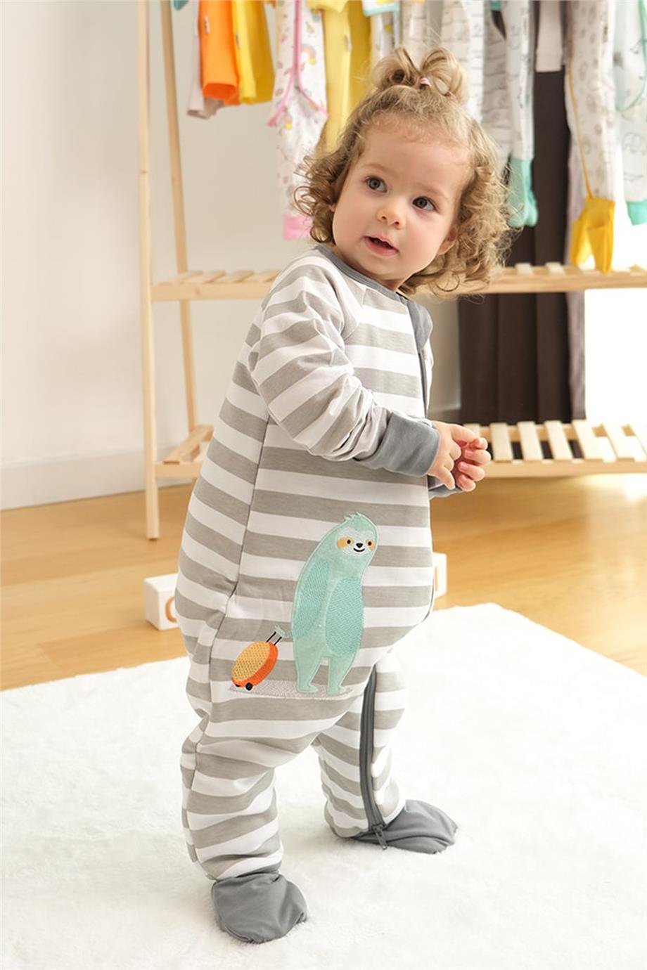 Owli Unisex Gri Uyku Tulumu görsel 2
