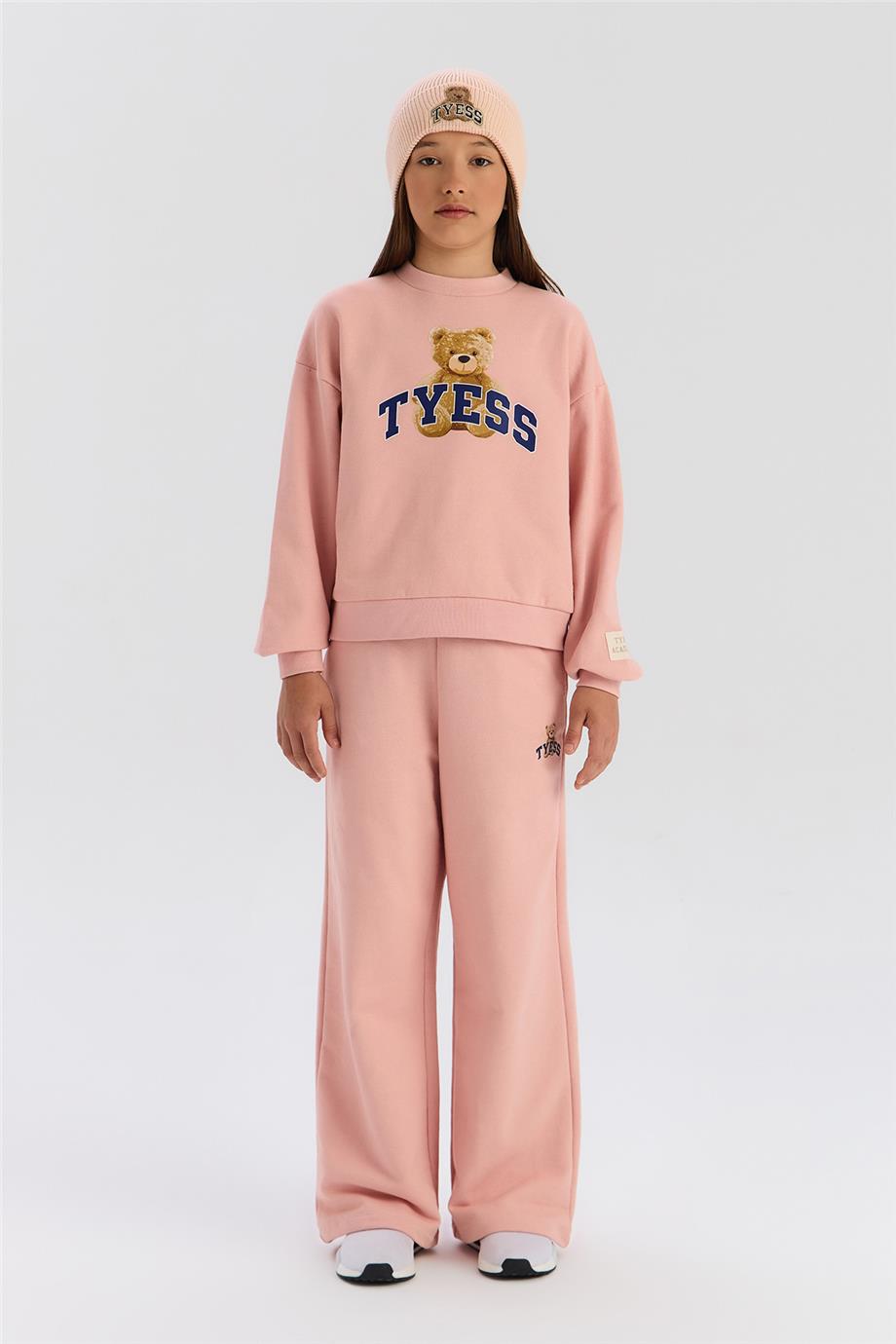 Tyess Kız Bebek Pudra Sweatshirt