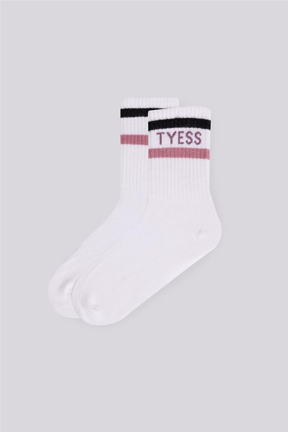Tyess Kız Çocuk Beyaz Çorap