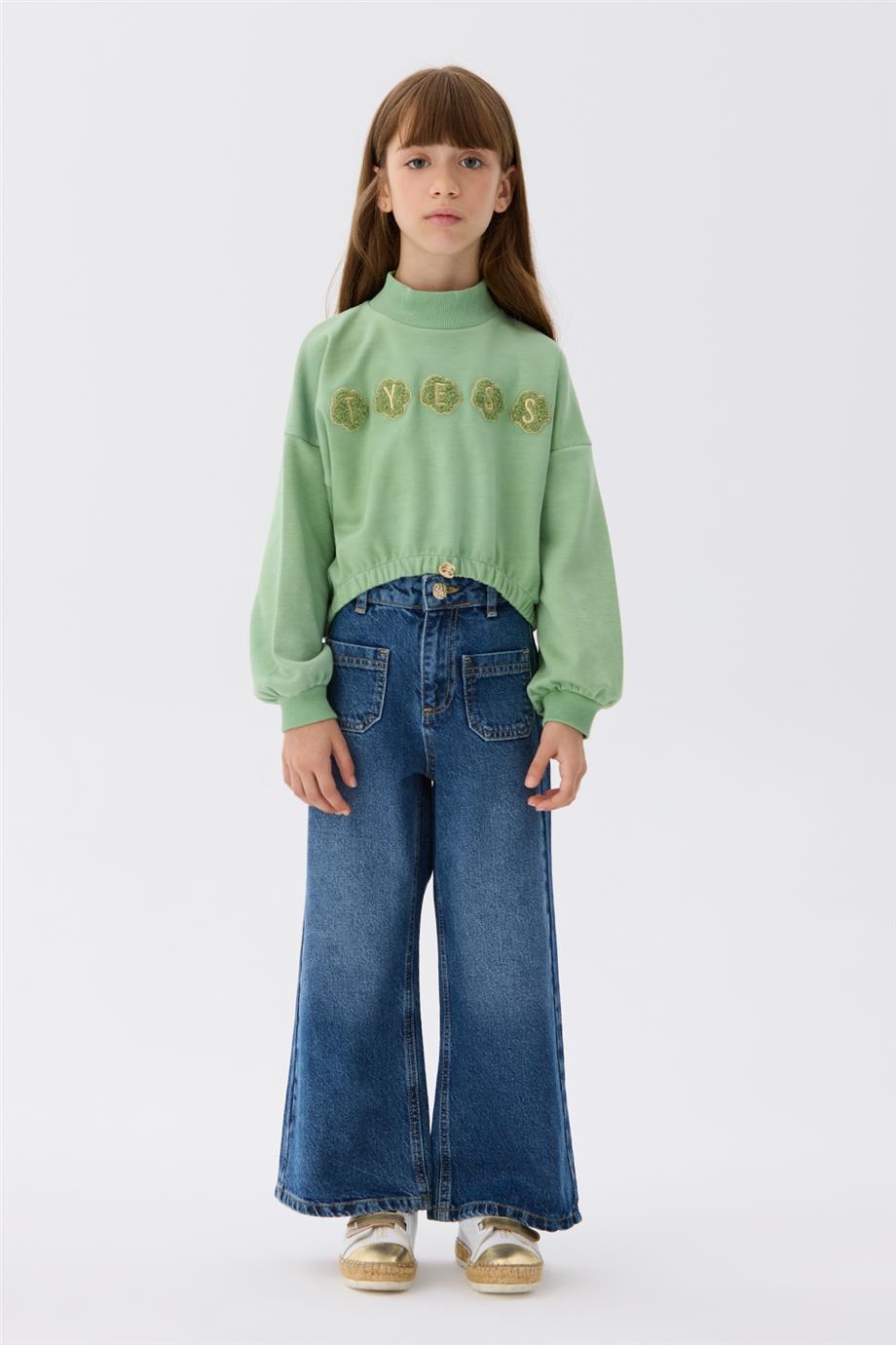 Tyess Kız Çocuk Denim Pantolon