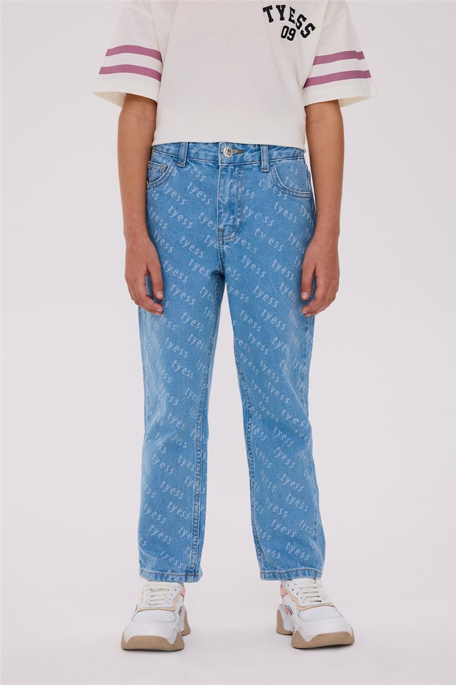 Tyess Kız Çocuk Denim Pantolon görsel 2