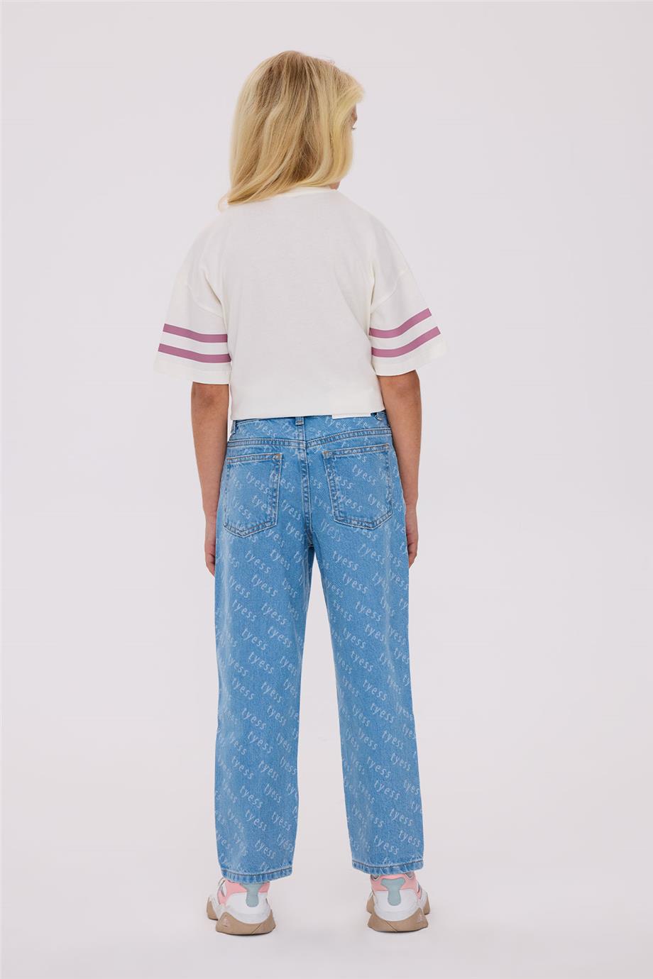 Tyess Kız Çocuk Denim Pantolon görsel 4