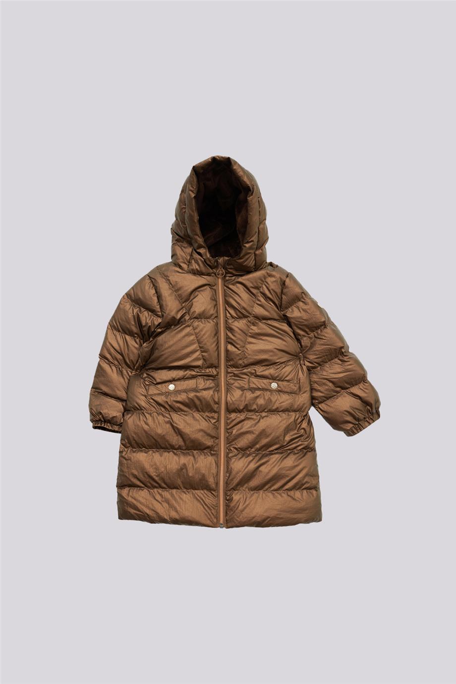 Tyess Kız Çocuk Kahve Mont görsel 5