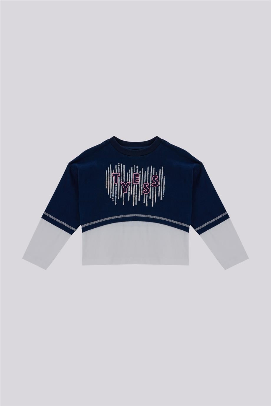 Tyess Kız Çocuk Lacivert Sweatshirt görsel 5