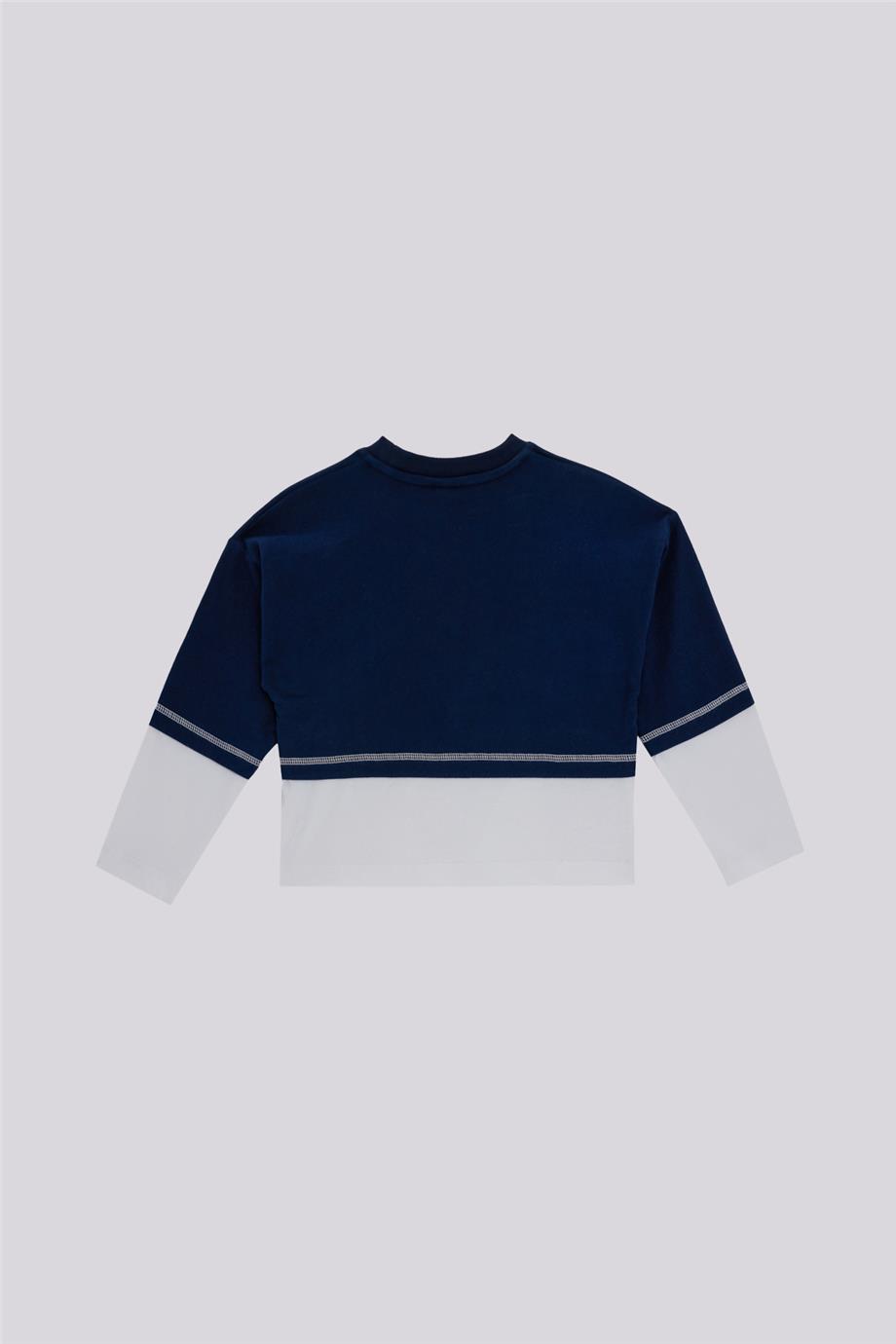 Tyess Kız Çocuk Lacivert Sweatshirt görsel 6
