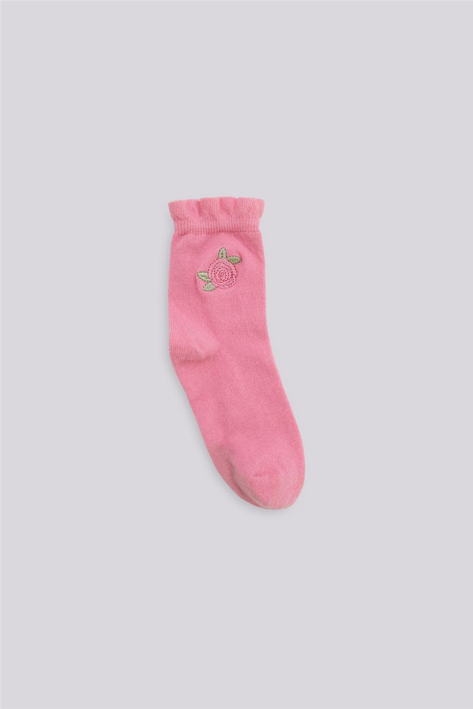 Tyess Kız Çocuk Pembe Çorap