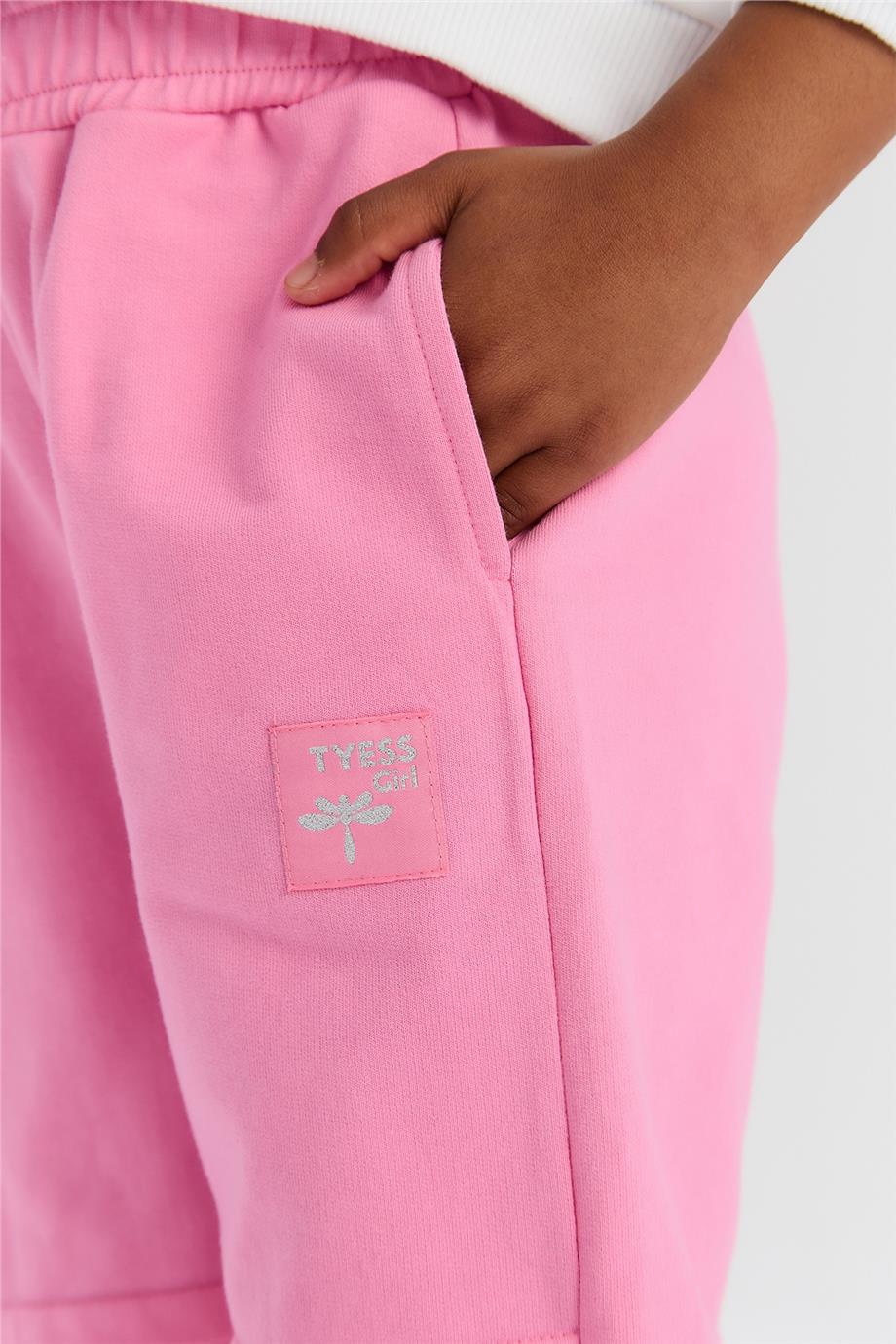 Tyess Kız Çocuk Pembe Eşofman Altı görsel 3