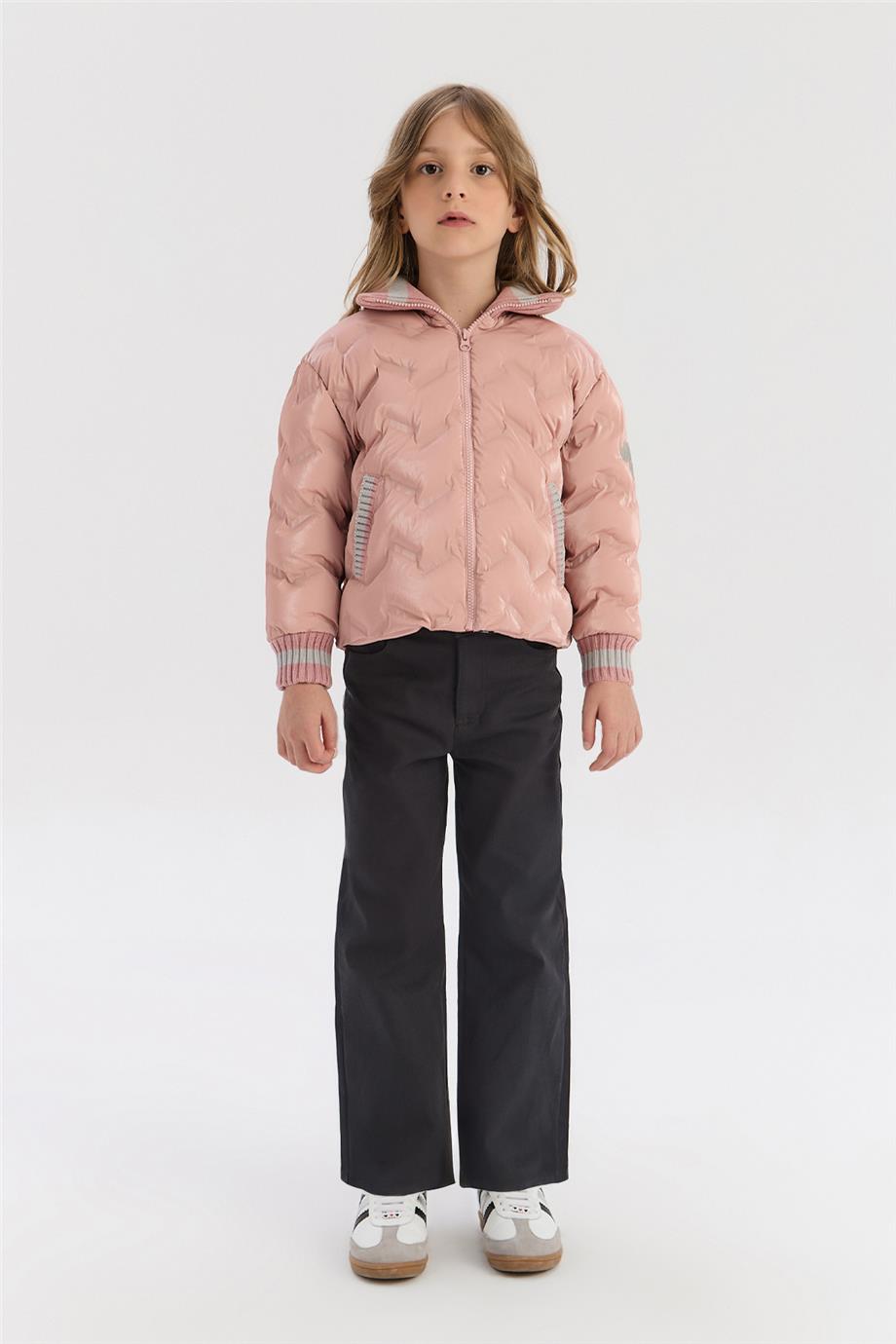 Tyess Kız Çocuk Pembe Mont