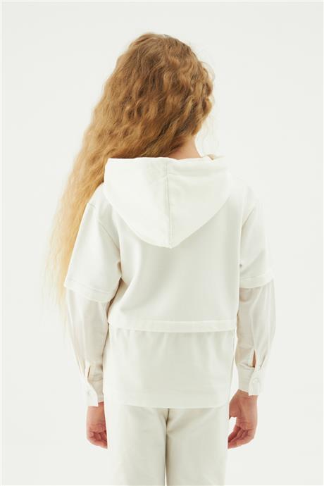 Fracomina Kız Çocuk Beyaz Sweatshirt