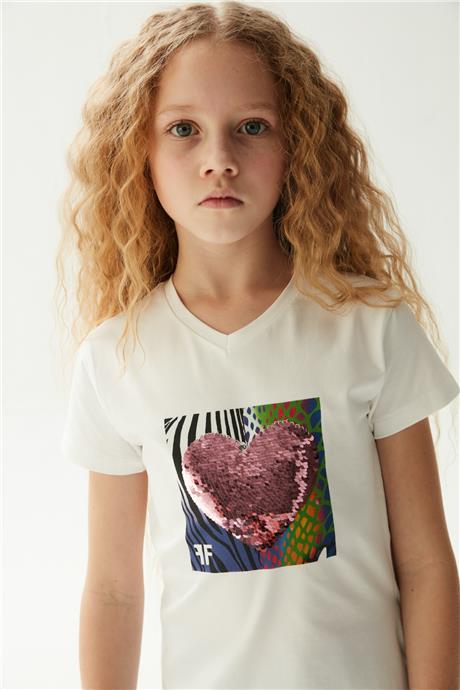 Fracomina Kız Çocuk Beyaz T-Shirt