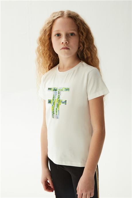 Fracomina Kız Çocuk Beyaz T-Shirt