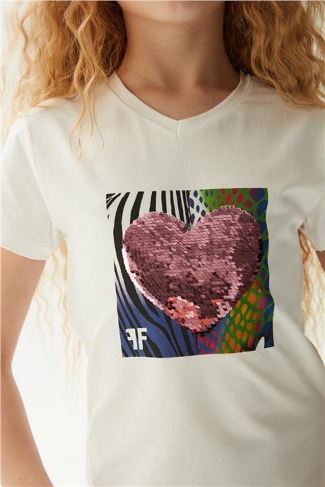 Fracomina Kız Çocuk Beyaz T-Shirt