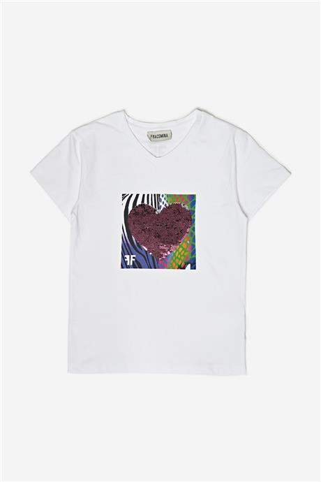 Fracomina Kız Çocuk Beyaz T-Shirt