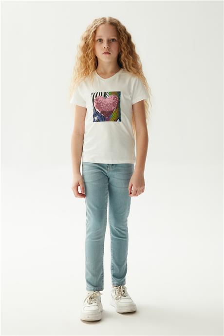 Fracomina Kız Çocuk Beyaz T-Shirt