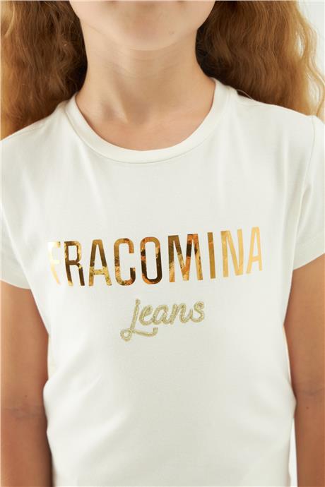 Fracomina Kız Çocuk Beyaz Tshirt
