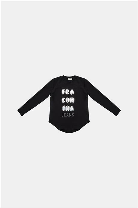 Fracomina Kız Çocuk Siyah T-Shirt