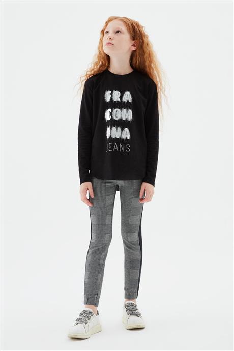 Fracomina Kız Çocuk Siyah T-Shirt