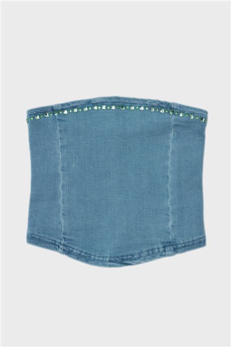 Gaudi Kız Çocuk Mavi Crop Top