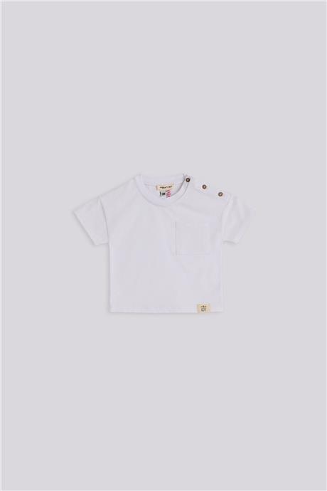 Gb Baby Basic Erkek Bebek Beyaz TshirtGb Baby Basic Erkek Bebek Beyaz Tshirt