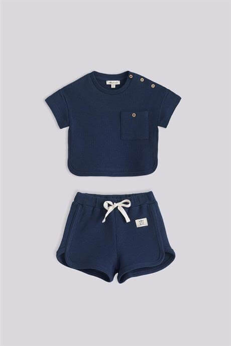 Gb Baby Basic Erkek Bebek Lacivert Şort ve Tshirt TakımıGb Baby Basic Erkek Bebek Lacivert Şort ve Tshirt Takımı
