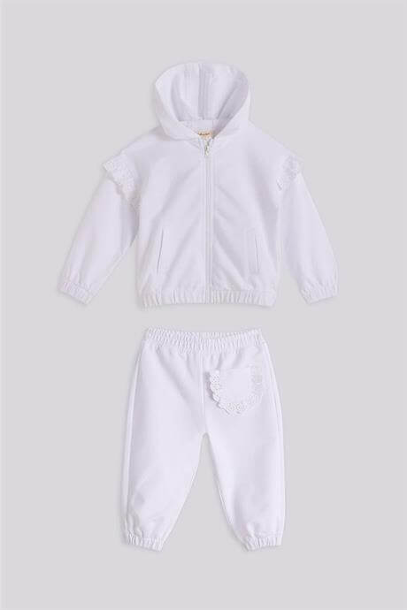 Gb Baby Basic Kız Bebek Beyaz Eşofman TakımıGb Baby Basic Kız Bebek Beyaz Eşofman Takımı