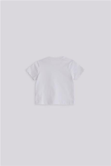 Gb Baby Basic Kız Bebek Beyaz TshirtGb Baby Basic Kız Bebek Beyaz Tshirt