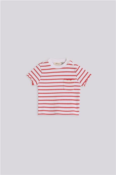 Gb Baby Basic Kız Bebek Çizgili TshirtGb Baby Basic Kız Bebek Çizgili Tshirt
