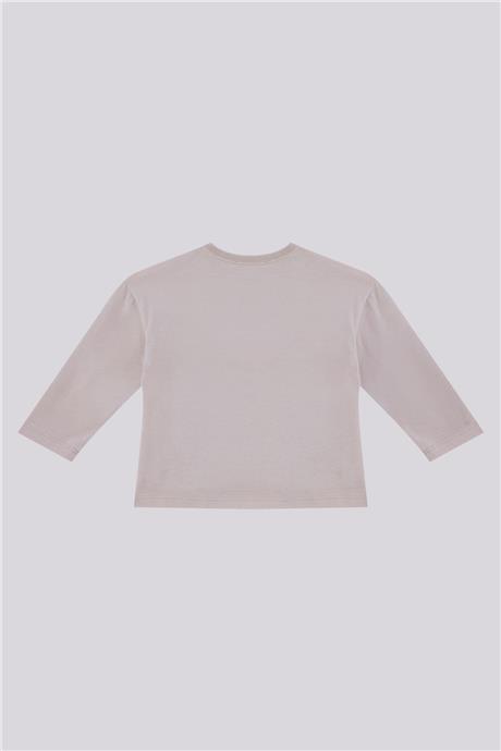 Gb Baby Basic Kız Bebek Ekru TshirtGb Baby Basic Kız Bebek Ekru Tshirt