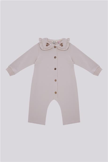 Gb Baby Basic Kız Bebek Ekru TulumGb Baby Basic Kız Bebek Ekru Tulum