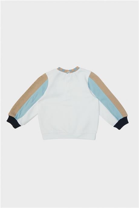 GB Baby Erkek Bebek Beyaz Sweatshirt