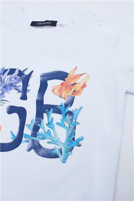 GB Baby Erkek Bebek Beyaz T-Shirt